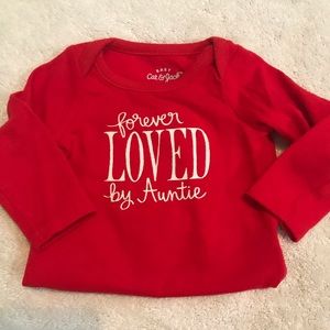 Forever loved by my auntie long sleeve baby onesie